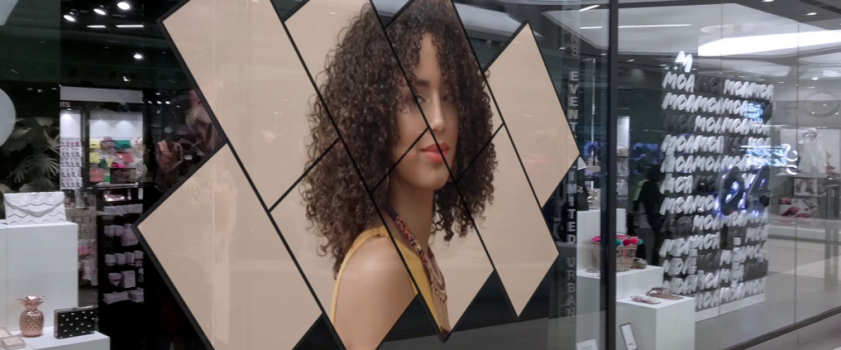 communication écrans de vitrine